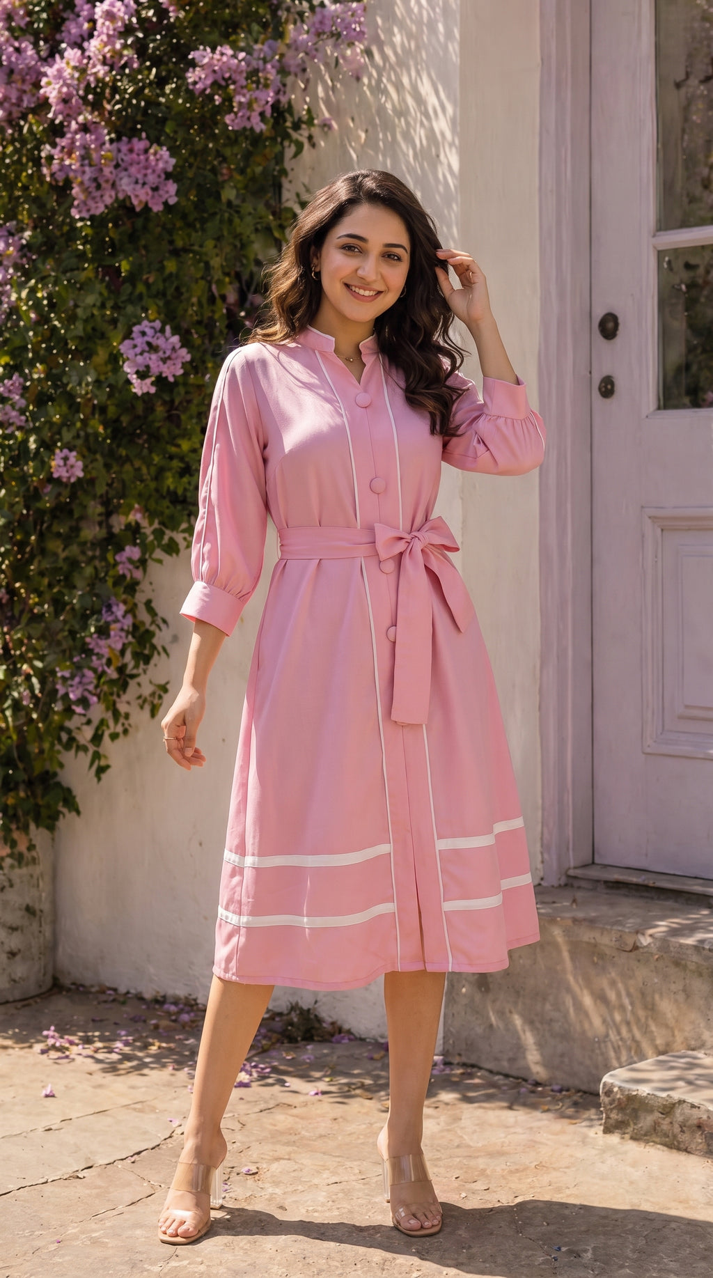 Pink midi dress | Rosio House