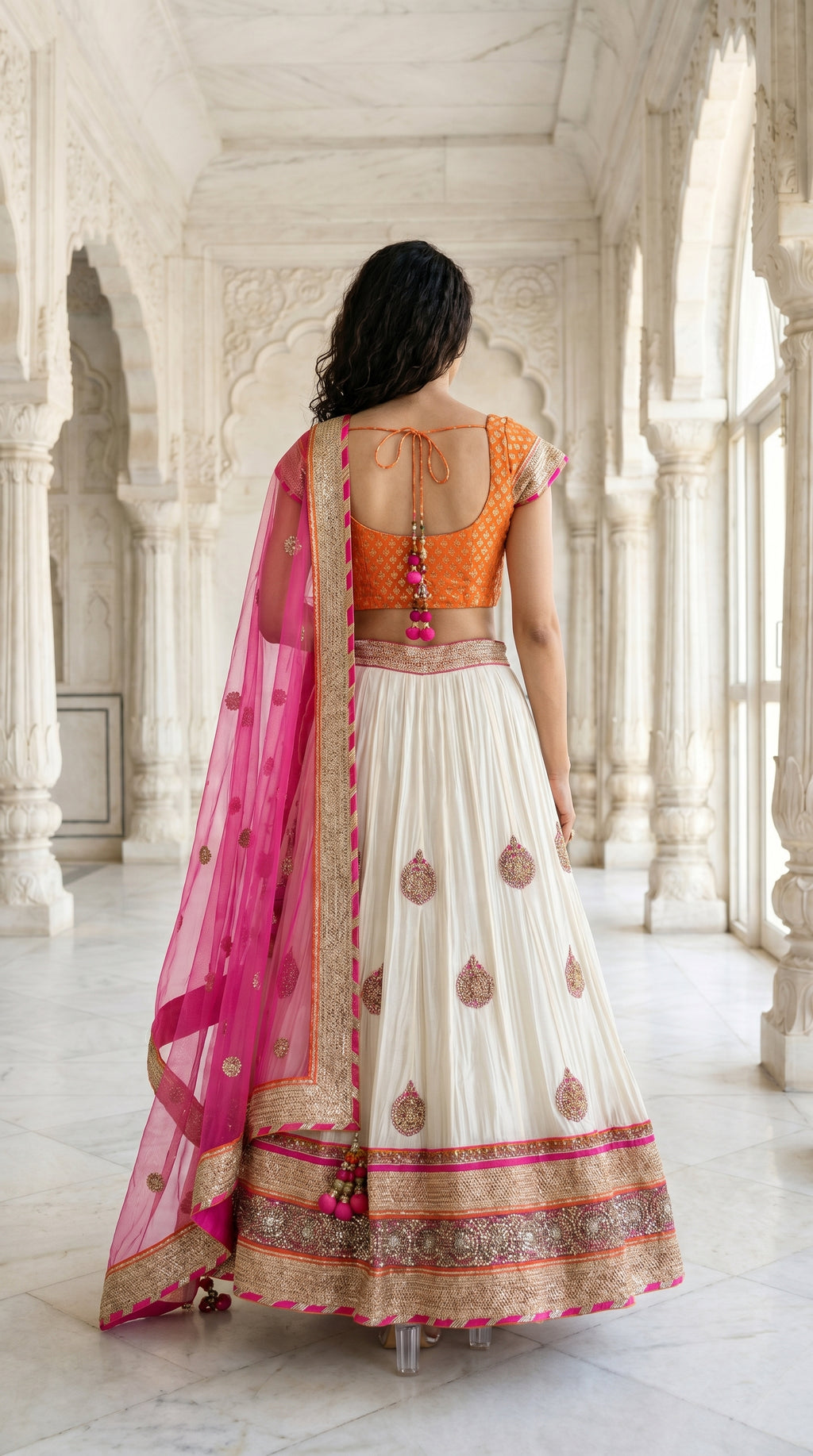 Handwork Lehenga Dual Tone | Rosio House