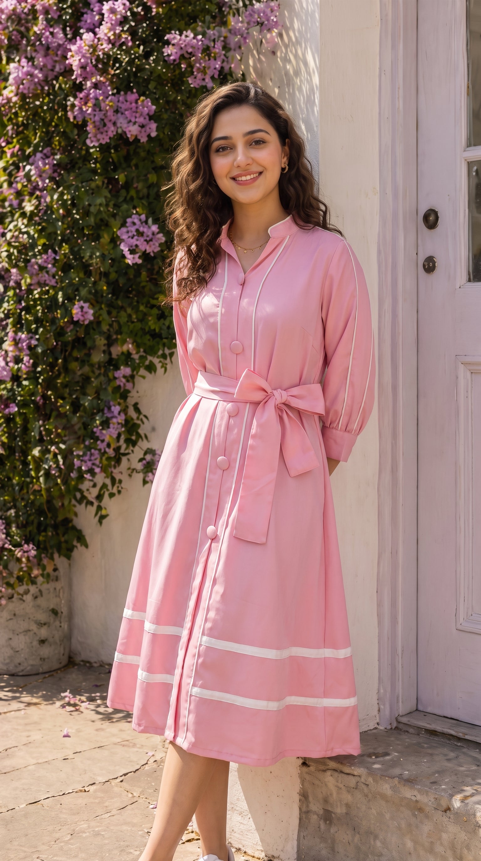 Pink midi dress | Rosio House