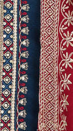 Teal Anarkali Suit with Maroon Dupatta | Embroidered Ethnic Wear | Rosio House