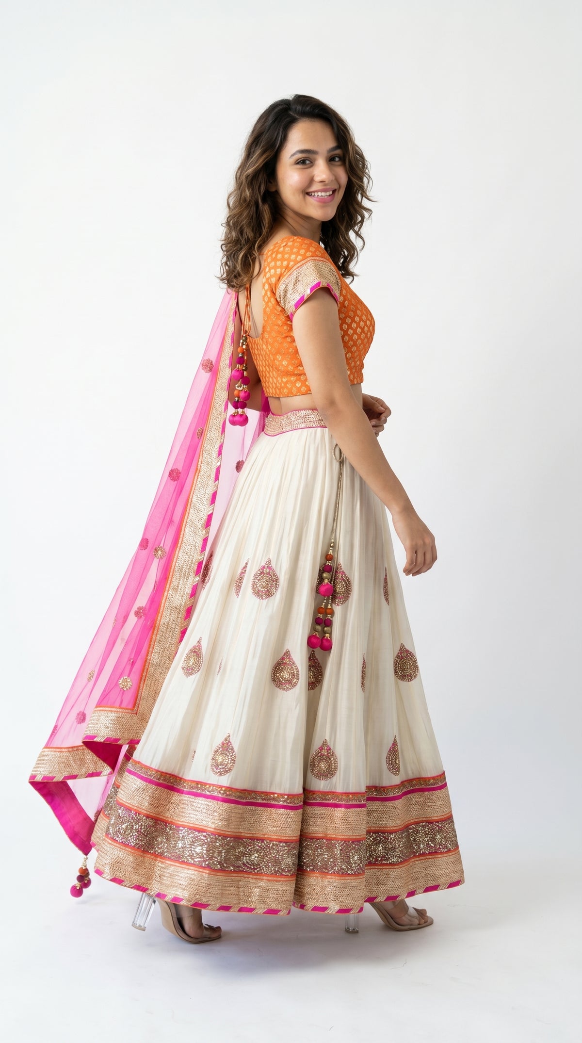 Handwork Lehenga Dual Tone | Rosio House
