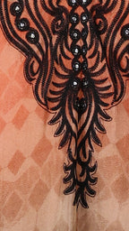 Peach & Teal Ombre Cotton Kaftan Set with Pants | Rosio House