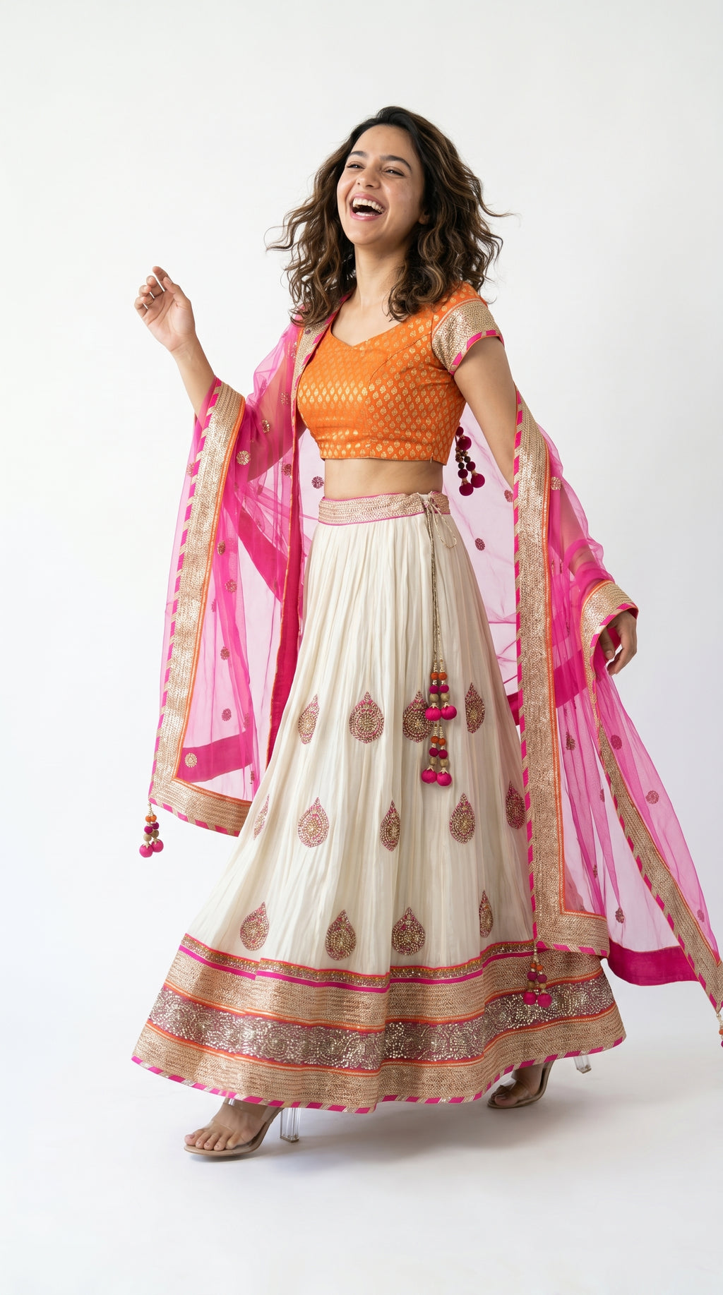 Handwork Lehenga Dual Tone | Rosio House