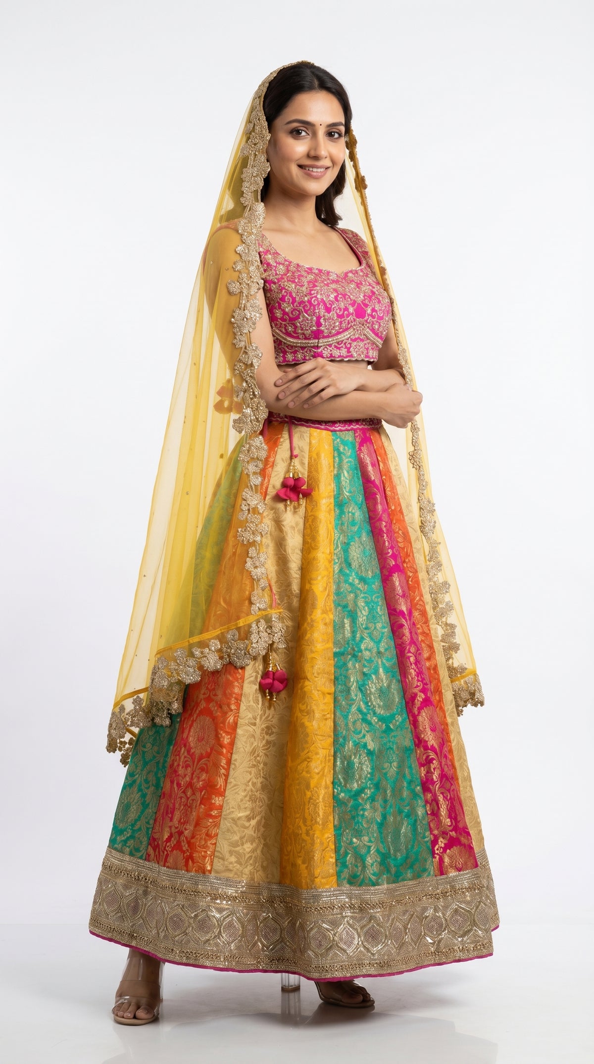 Banarsi Multi Color Lehenga | Rosio House