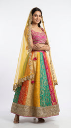 Banarsi Multi Color Lehenga | Rosio House