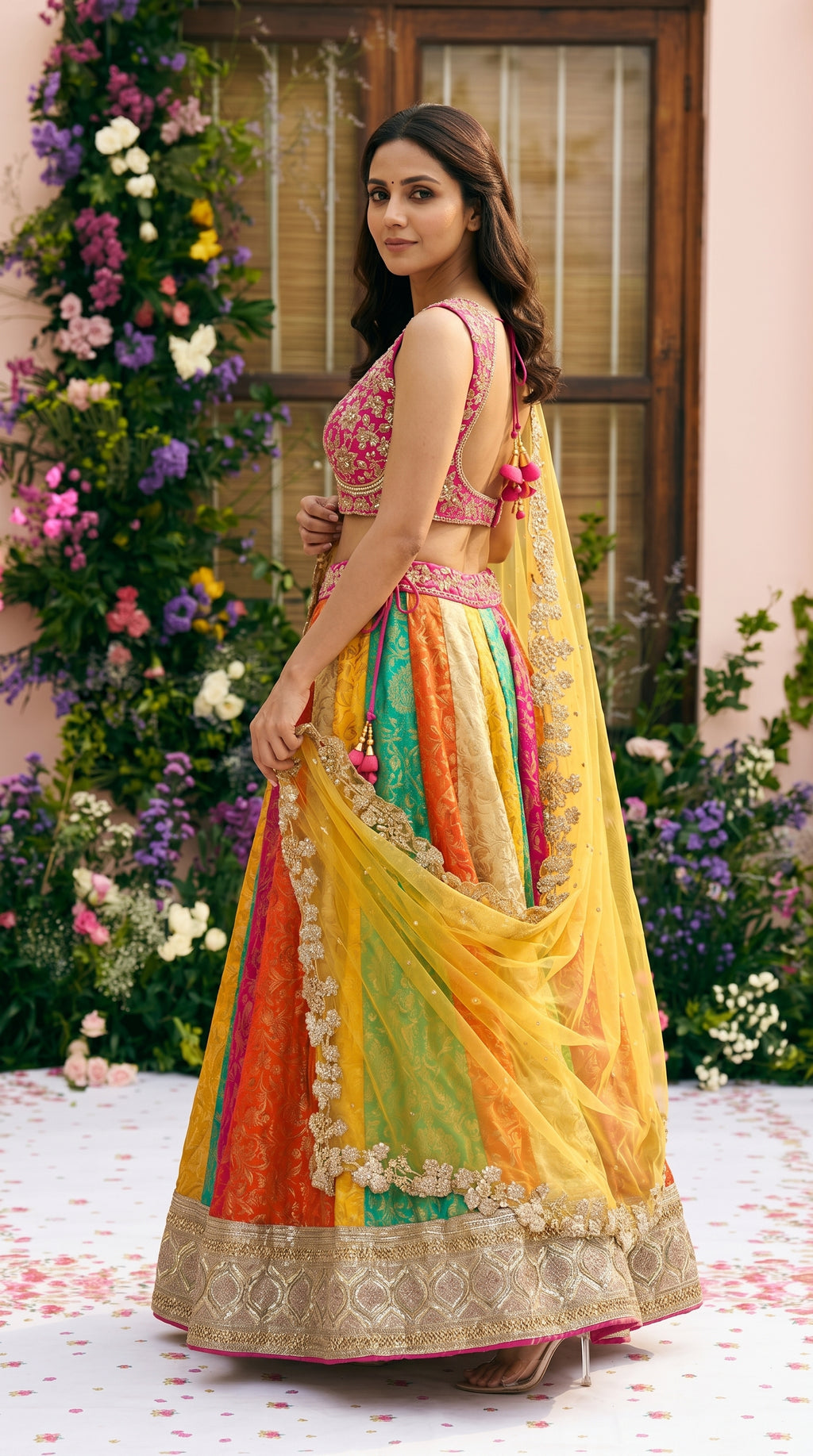 Banarsi Multi Color Lehenga | Rosio House