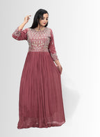 Elegant Embroidered Long Gown - Perfect for Special Occasions