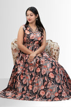 Elegant Floral Print Gown - Party Ready!