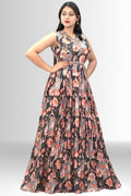 Floral print gown for women