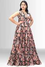 Floral print gown for women