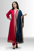Red anarkali for women party wear