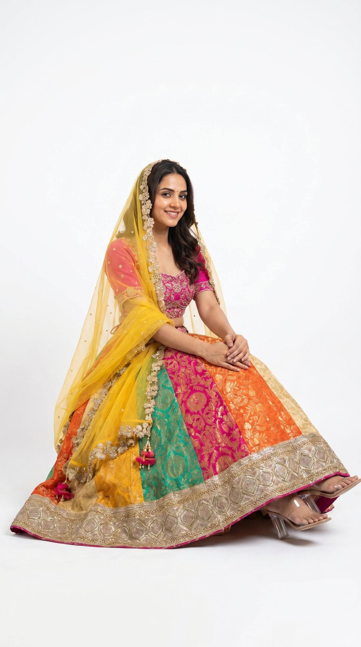 Banarsi Multi Color Lehenga | Rosio House