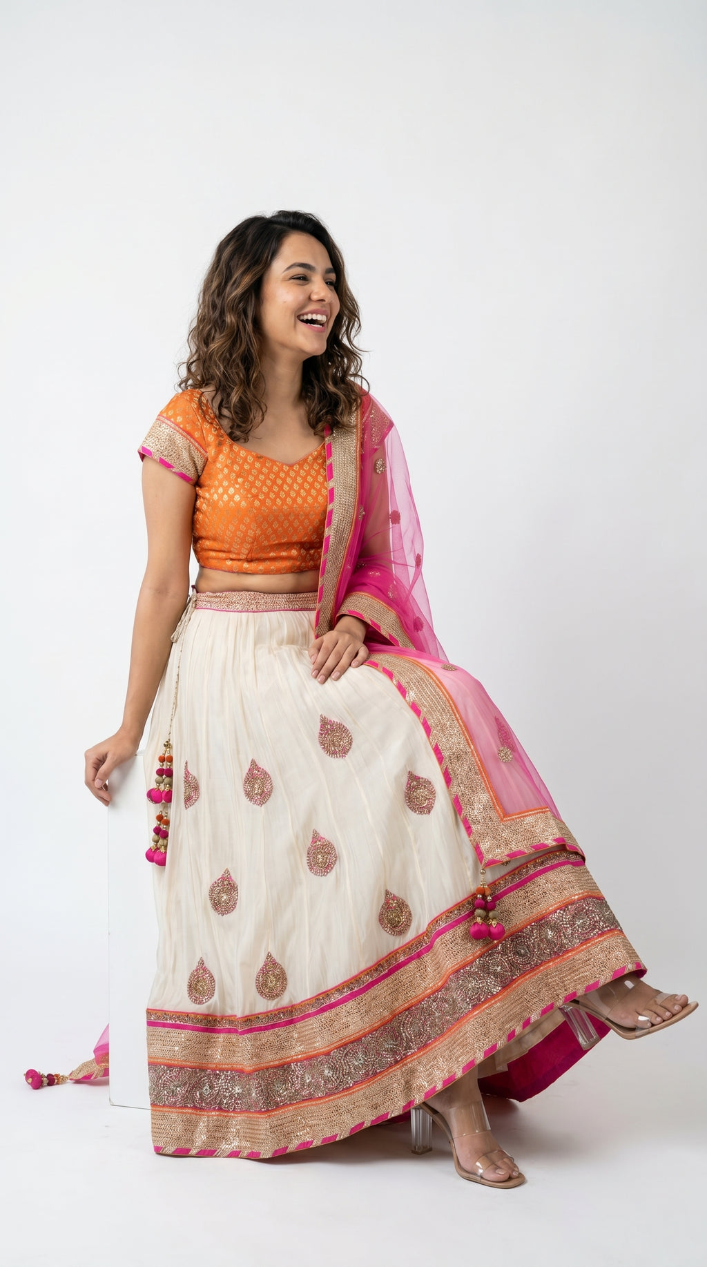 Handwork Lehenga Dual Tone | Rosio House