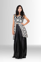 Elegant Indo-Western festive jacket and skirt set for women Rosio House