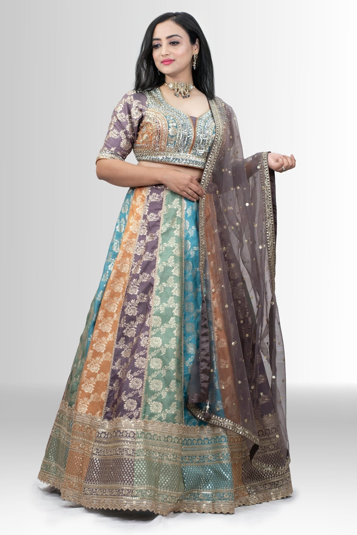 Woman banasri lehenga with handwork