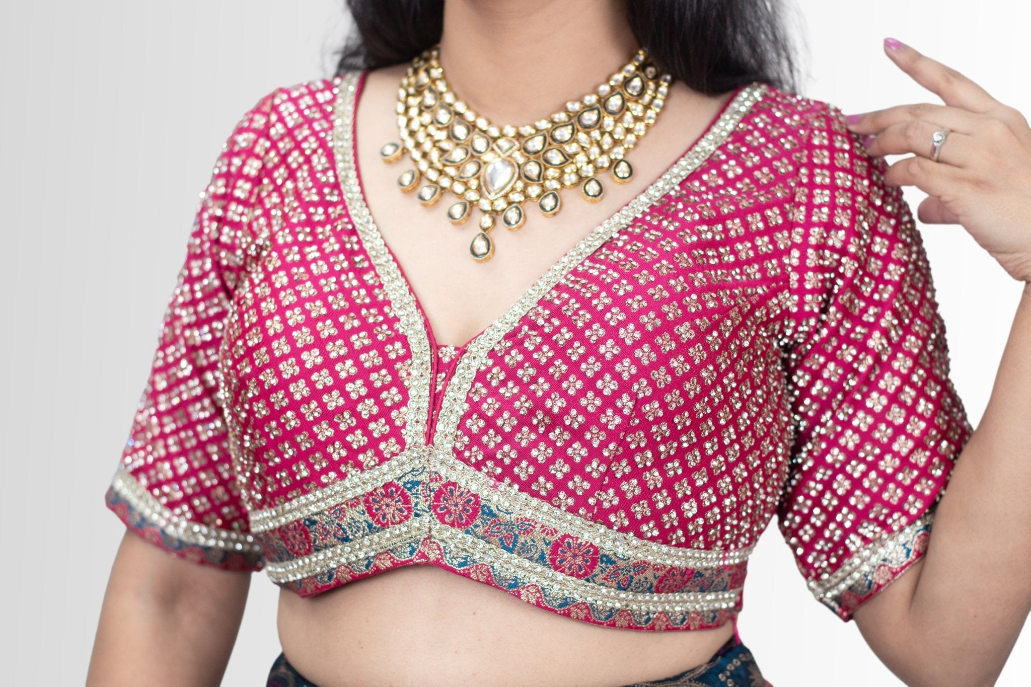 Nilambari Banarasi lehenga in rich fabric with zari detailing
